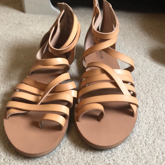 Tan Strappy Sandals - Picture 2 of 6
